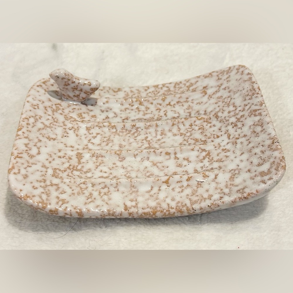 Speckled Ceramic Soap Dish